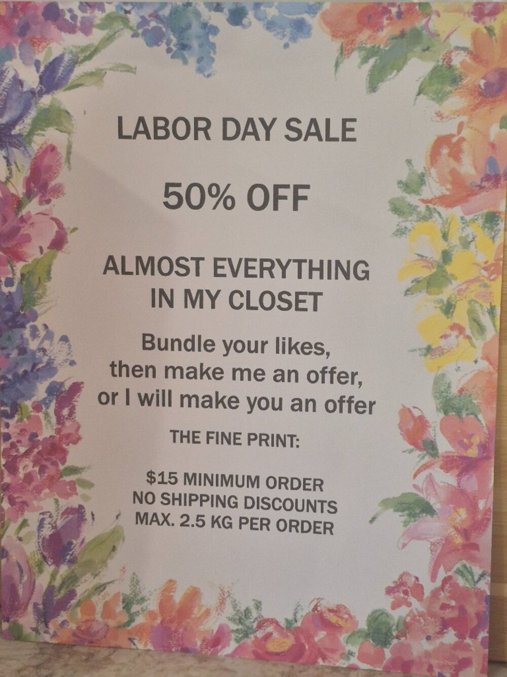Labor Day Sale